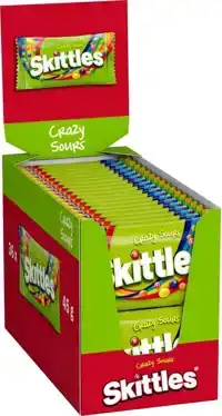 SNOEP SKITTLES CRAZY SOUR DOOS 36 STUKS