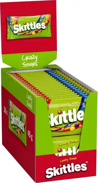 SNOEP SKITTLES CRAZY SOUR DOOS 36 STUKS