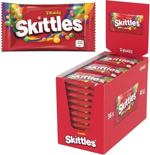 SNOEP SKITTLES FRUIT DOOS 36 STUKS