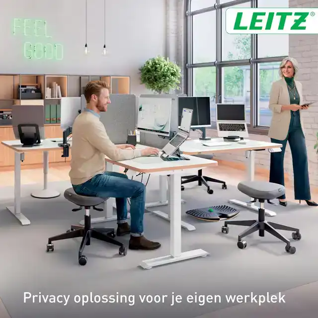 BUREAUSCHERM LEITZ IN HOOGTE