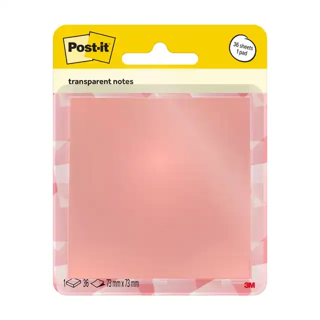 MEMOBLOK POST-IT 3M 73X73MM TRANSPARANT