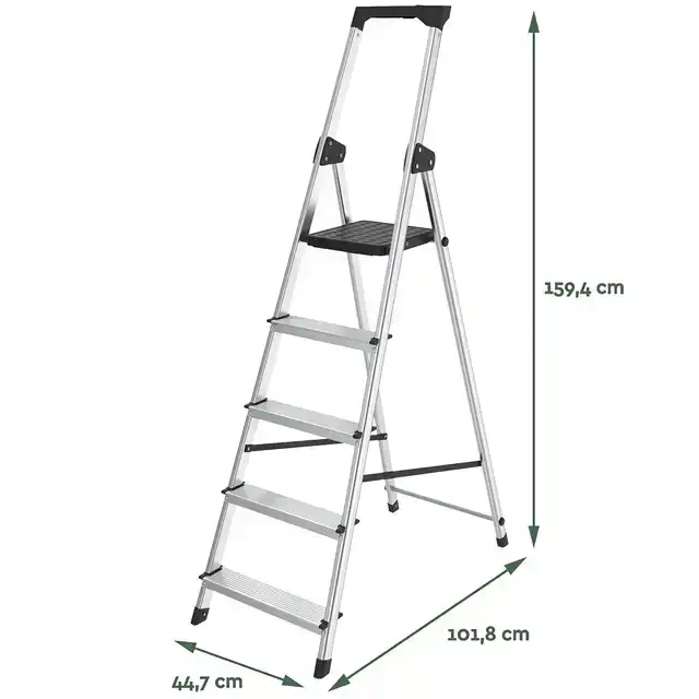 HUISHOUDTRAP BRASQ 5 TREDEN ALUMINIUM