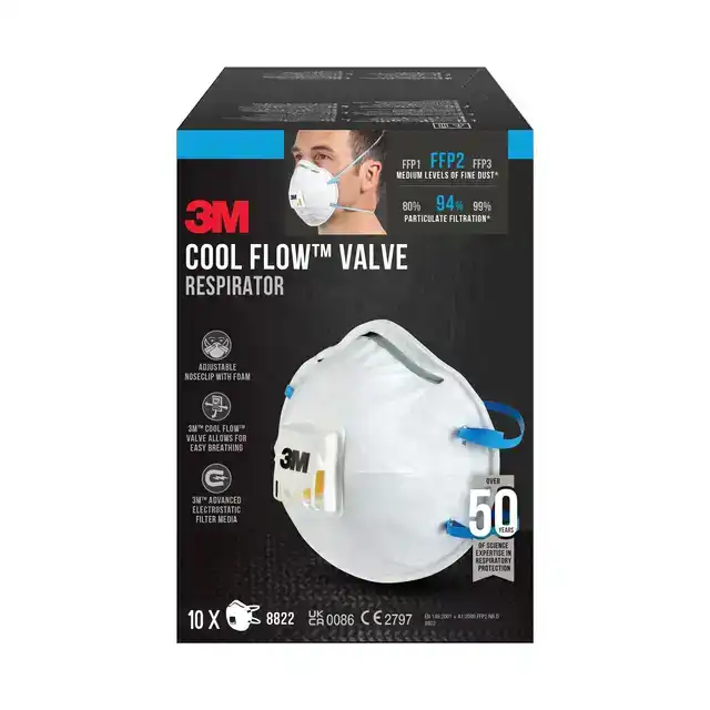 STOFMASKER 3M VOOR SCHUREN 8822 FFP2 10