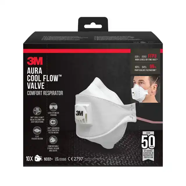 STOFMASKER 3M AURA COMFORT COOL FLOW