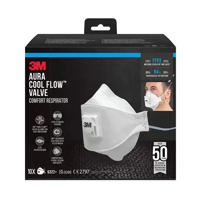 STOFMASKER 3M AURA VOOR SCHUREN 9322