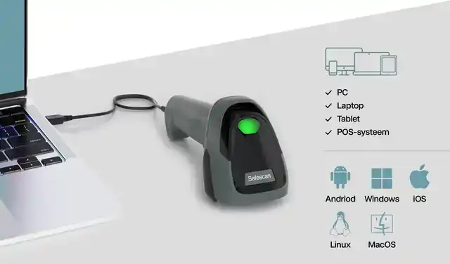 BARCODESCANNER SAFESCAN 310-W BEDRAAD