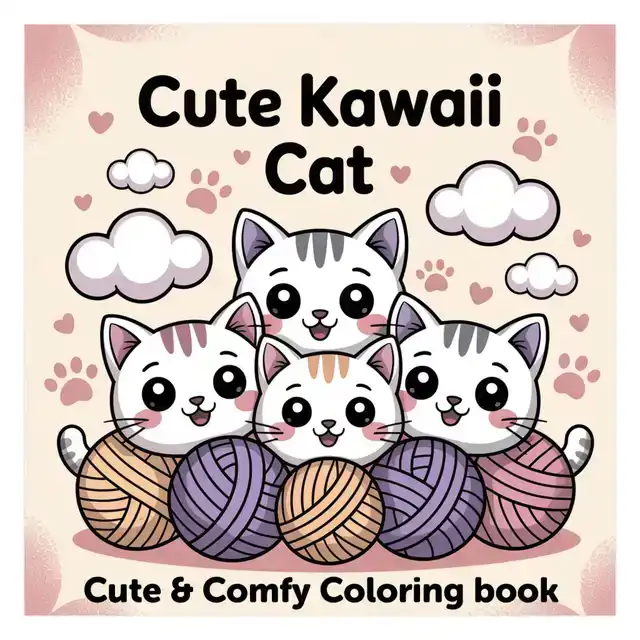 KLEURBOEK CUTE KAWAII CAT