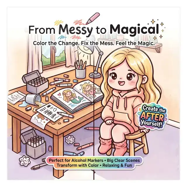 KLEURBOEK CUTE COZY FROM MESSY TO