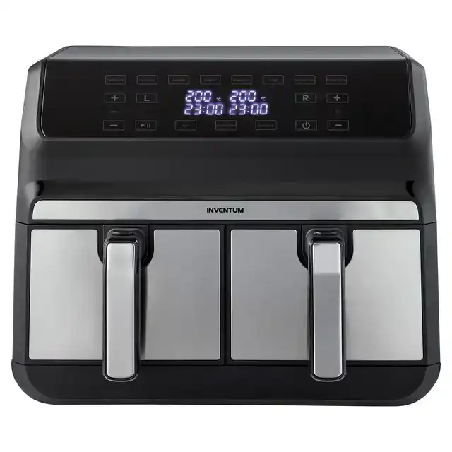 AIRFRYER INVENTUM 2X4L 1700W ZWART RVS