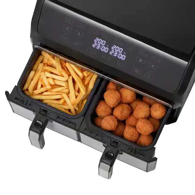 AIRFRYER INVENTUM 2X4L 1700W ZWART RVS