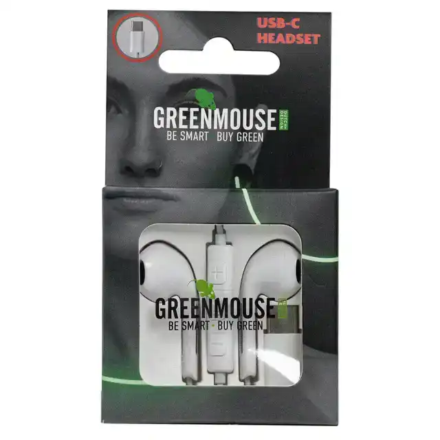 OORTELEFOON GREENMOUSE USB C BLISTER