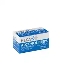 ALCOHOL DOEKJES HEKA 6.5X3CM NIET