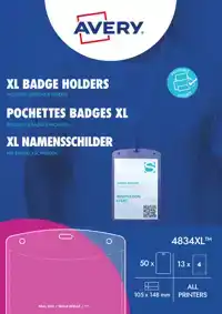 BADGE AVERY 4834XL A6 HOES +