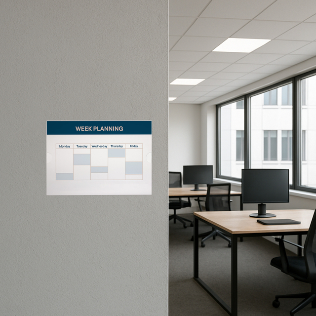 ZELFKLEVENDE POSTERHOUDER A4 LIGGEND