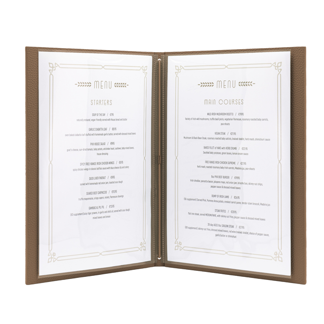 MENUKAART SECURIT SIGNATURE A4 BRUIN