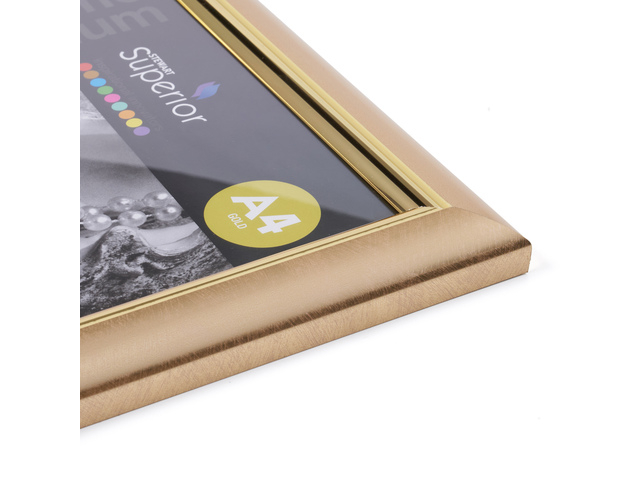 FOTOLIJST SECO A4 GOUD PLEXIGLAS