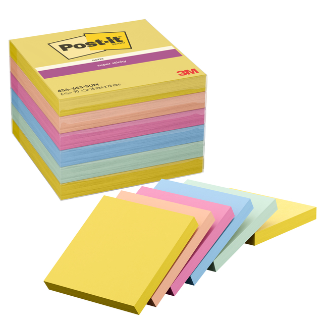 MEMOBLOK POST-IT 654 SS 76X76MM SUMMER
