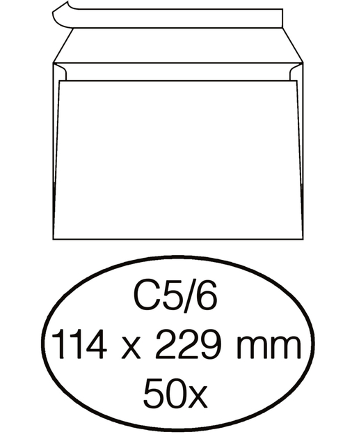 ENVELOP QUANTORE BANK C5/6 114X229 80GR