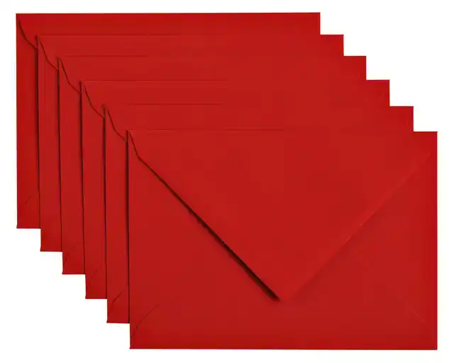 ENVELOP PAPICOLOR C6 114X162MM ROOD