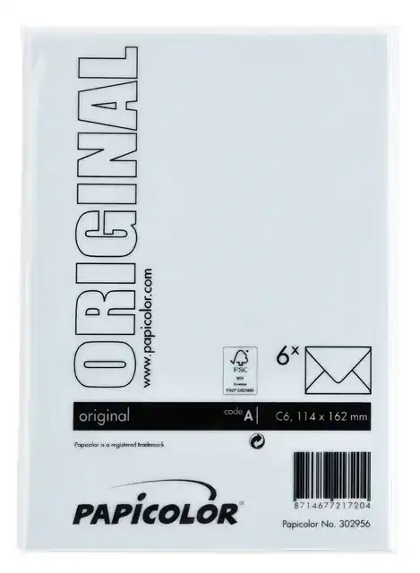 ENVELOP PAPICOLOR C6 114X162MM