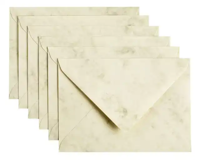 ENVELOP PAPICOLOR C6 114X162MM MARBLE