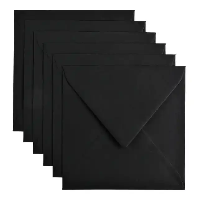 ENVELOP PAPICOLOR 140X140MM RAVENZWART