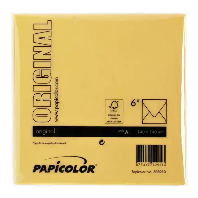 ENVELOP PAPICOLOR 140X140MM DOTTERGEEL