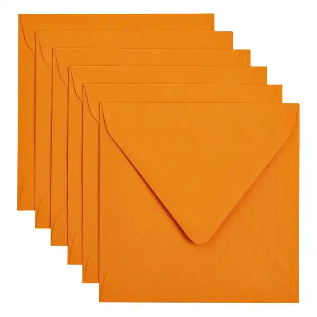 ENVELOP PAPICOLOR 140X140MM ORANJE