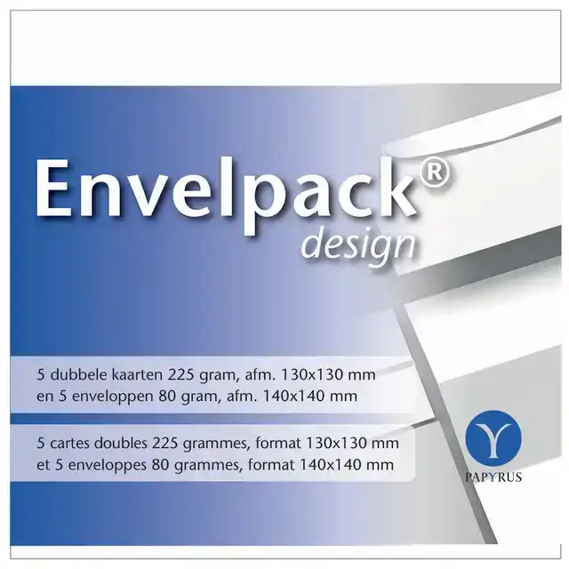 DUBBELE KAART PAPYRUS ENVELPACK