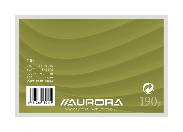 SYSTEEMKAART AURORA 150X100MM BLANCO