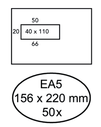 ENVELOP HERMES VENSTER EA5 VL ZK 80GR