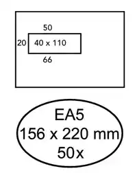 ENVELOP HERMES VENSTER EA5 VL ZK 80GR