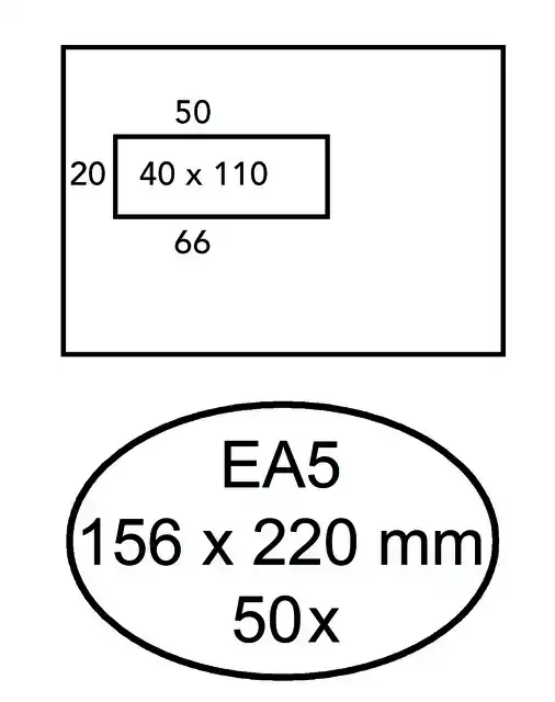 ENVELOP HERMES VENSTER EA5 VL ZK 80GR
