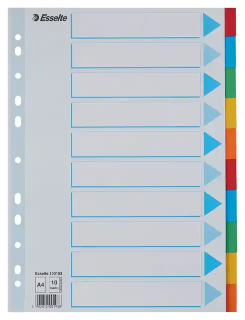 TABBLADEN ESSELTE STAND A4 10DLG KARTON