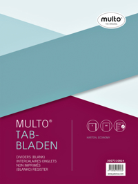 TABBLADEN MULTO A4 23R KARTON 5DLG ASS