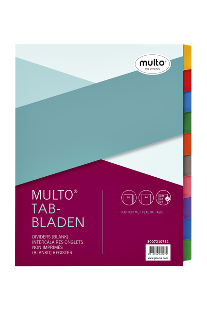 TABBLADEN MULTO A4 23R KARTON 10DLG WT