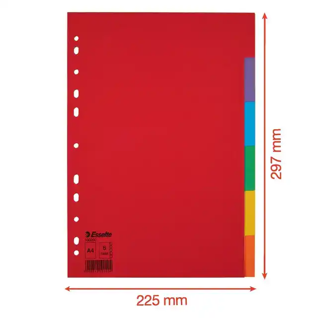 TABBLADEN ESSELTE ECONOMY A4 6DLG