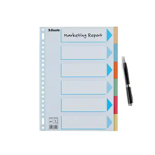 TABBLADEN ESSELTE PREMIUM A4 6DLG