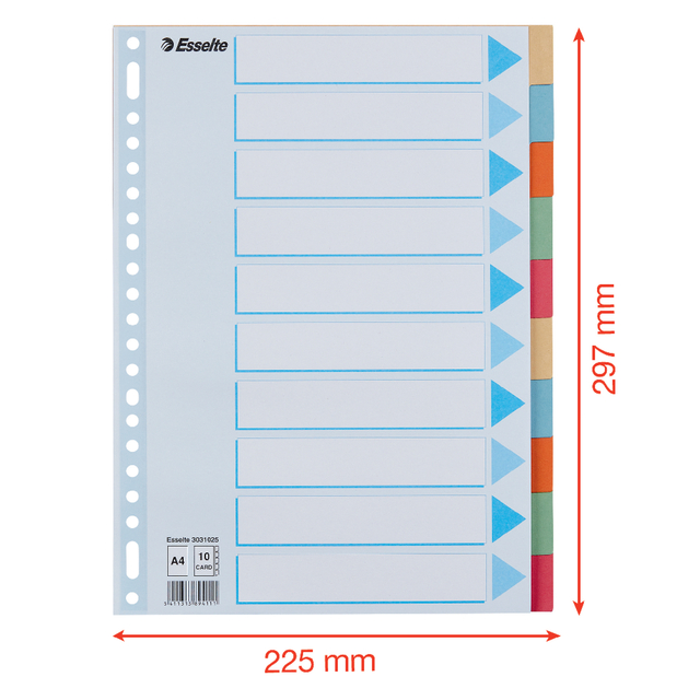 TABBLADEN ESSELTE PREMIUM A4 10DLG