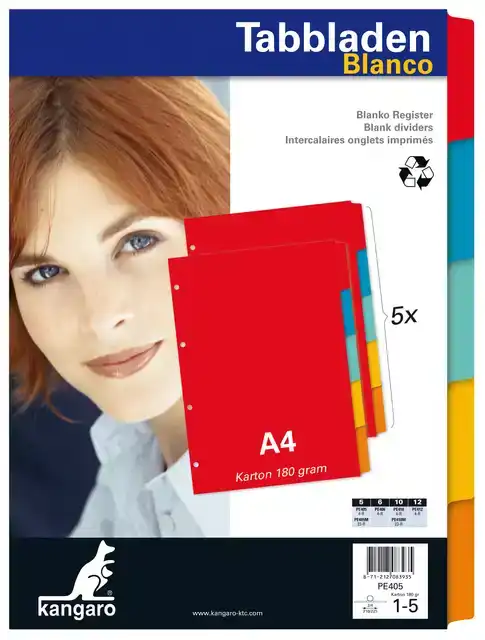 TABBLAD KANGARO 4R PE405 5 DELIG ASS