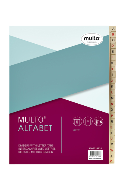 TABBLAD MULTO A4 23R 24DLG AZ KARTON