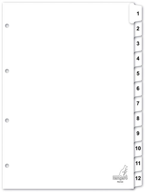 TABBLAD KANGARO 4R PK412C NR 1 12 WIT