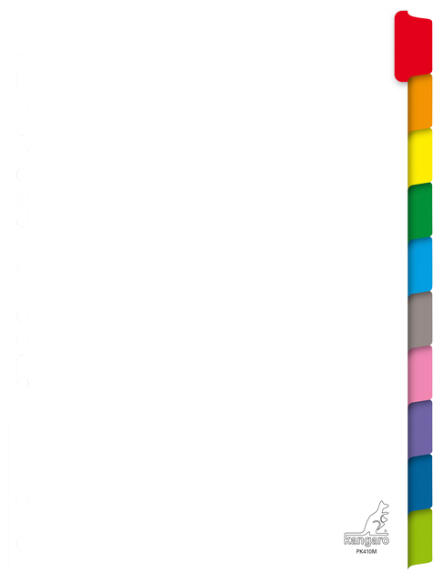 TABBLAD KANGARO 23R PK410M 10 DELIG WIT
