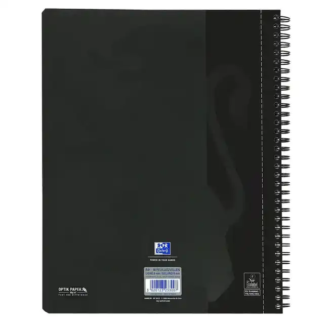 COLLEGEBLK OXF A4+ LIJN 4GAATS 180PAG