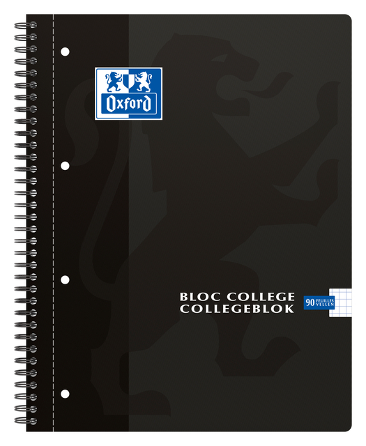 COLLEGEBLK OXF A4+ RT 5MM 4GAATS 180PAG