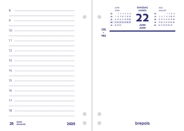 OMLEGBLOK 2026 BREPOLS 1D/2P UNIVERSELE