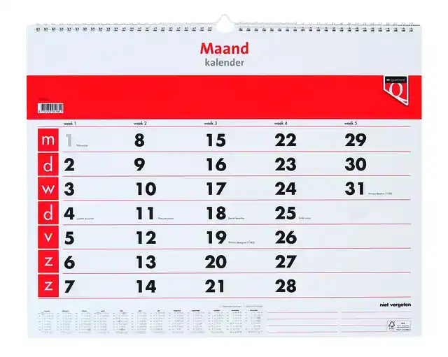 MAANDKALENDER 2026 QUANTORE
