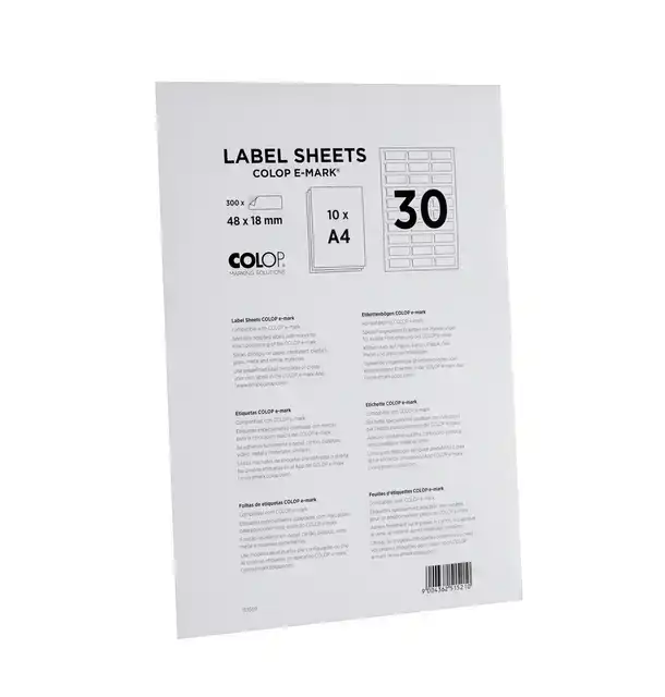 LABEL COLOP EMARK 48X18MM 300 STUKS WIT