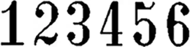 NUMEROTEUR REINER B6K ANTIQUA 4.5MM 6