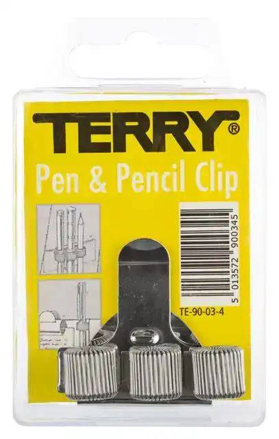 PENHOUDER TERRY CLIP VOOR 3 PEN/POTLOOD